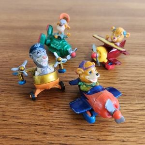 🟣Vintage Disney 1989 TaleSpin McDonald's Toy Set of 4 Airplanes Baloo Kit Molly